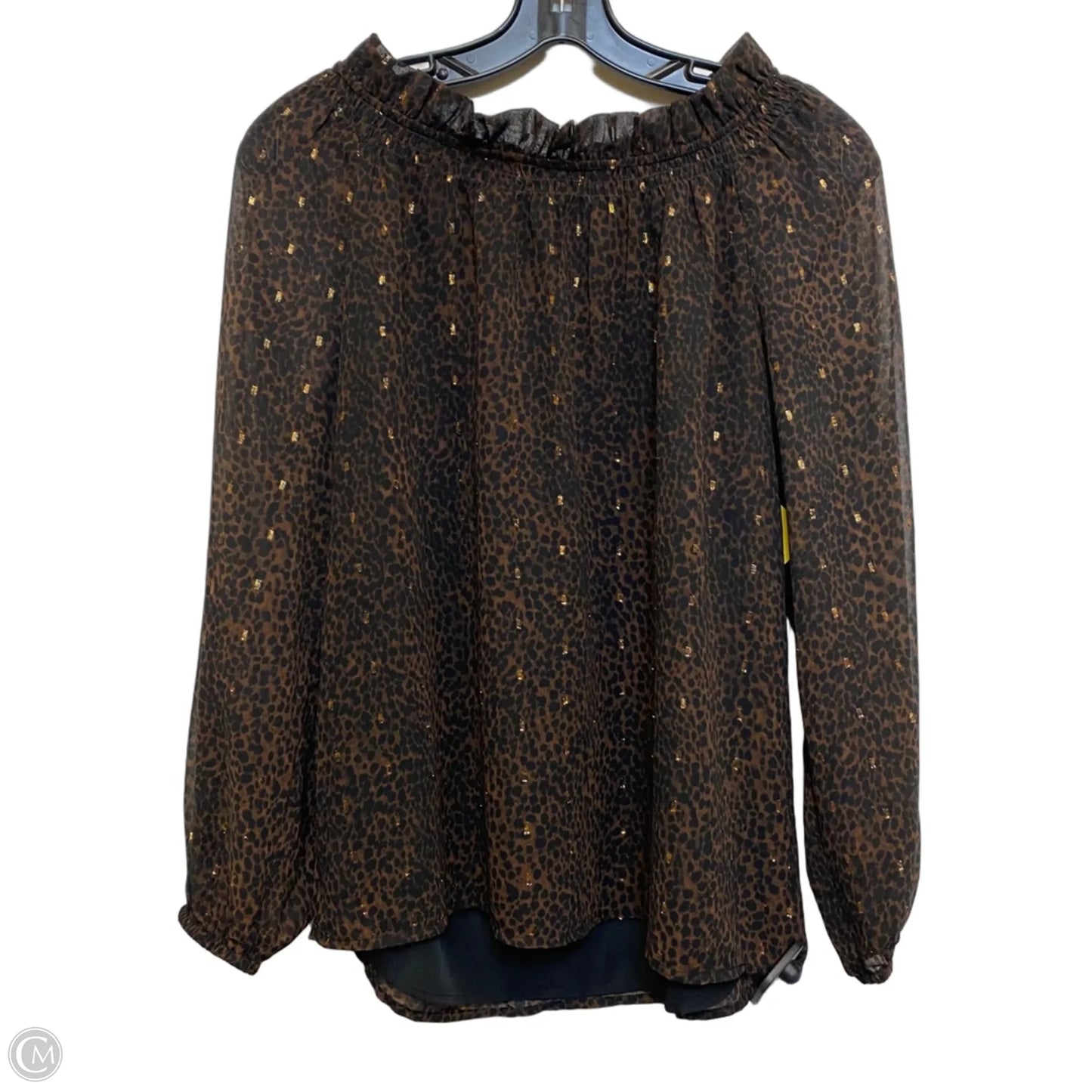 Blouse 3/4 Sleeve By Talbots In Brown, Size: S