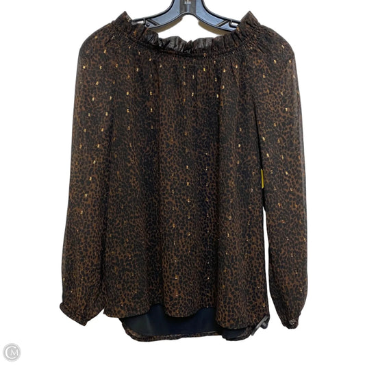 Blouse 3/4 Sleeve By Talbots In Brown, Size: S