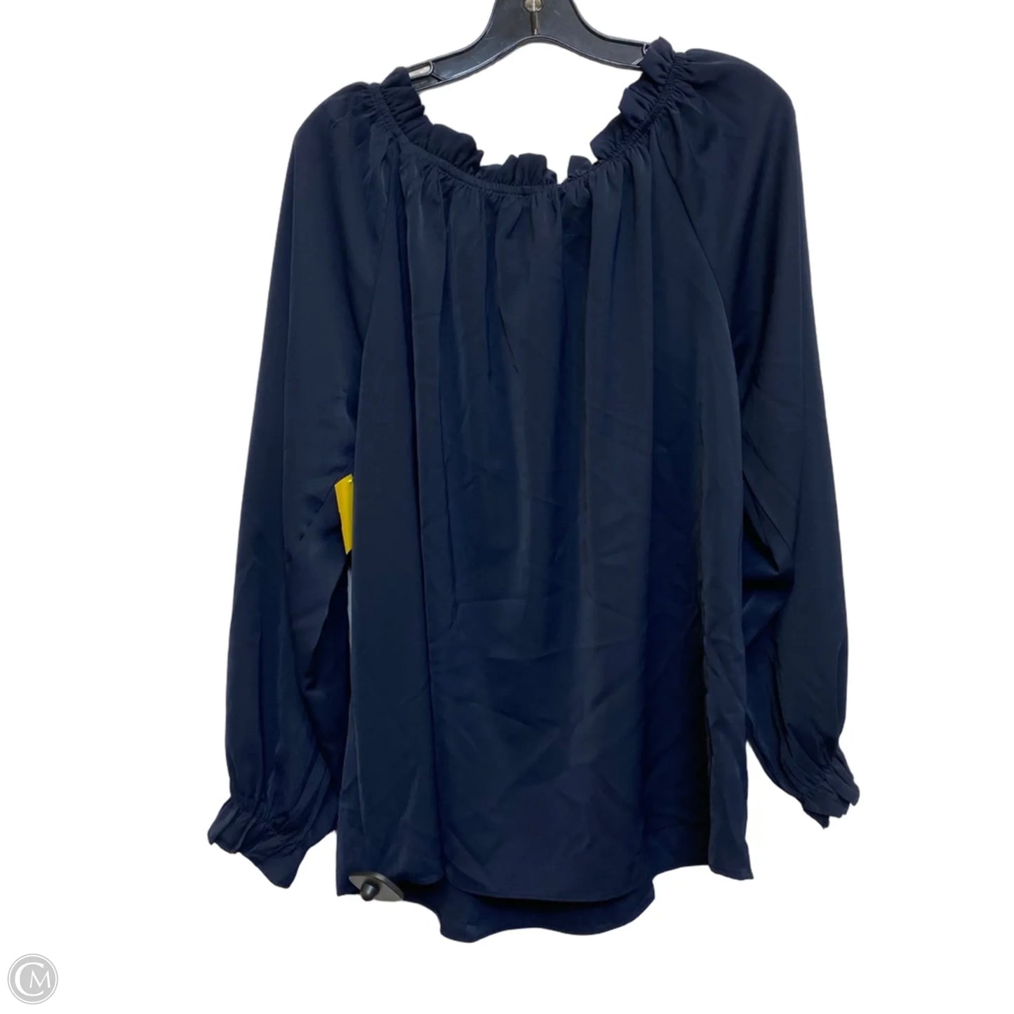Blouse Long Sleeve By Cmf In Navy, Size: Xl