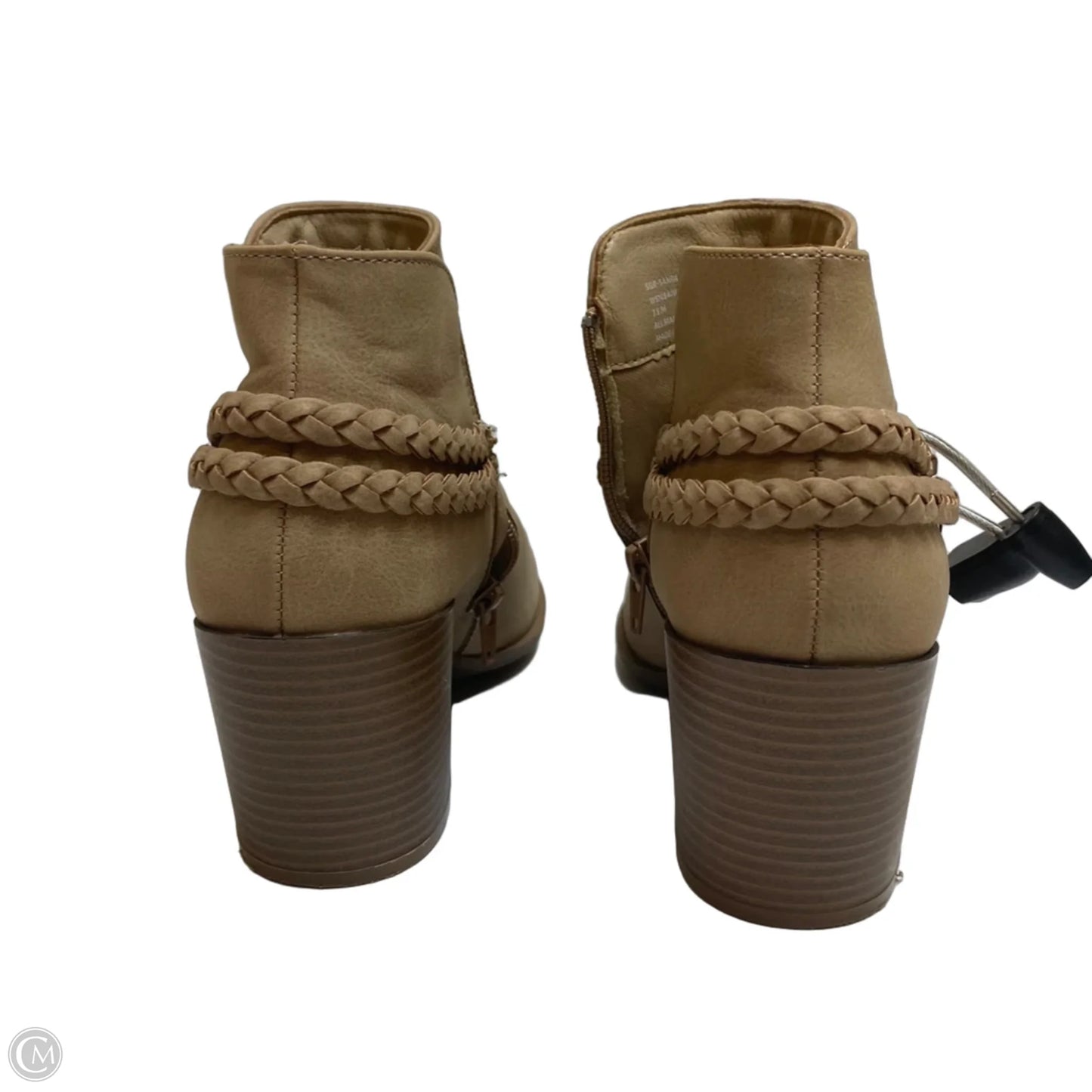 Boots Ankle Heels By Sugar In Tan, Size: 7.5