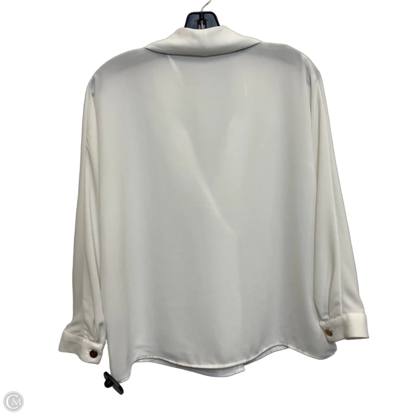 Top Long Sleeve By Zara Basic In White, Size: Xs