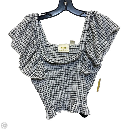 Top Sleeveless By Maeve In Black & White, Size: S