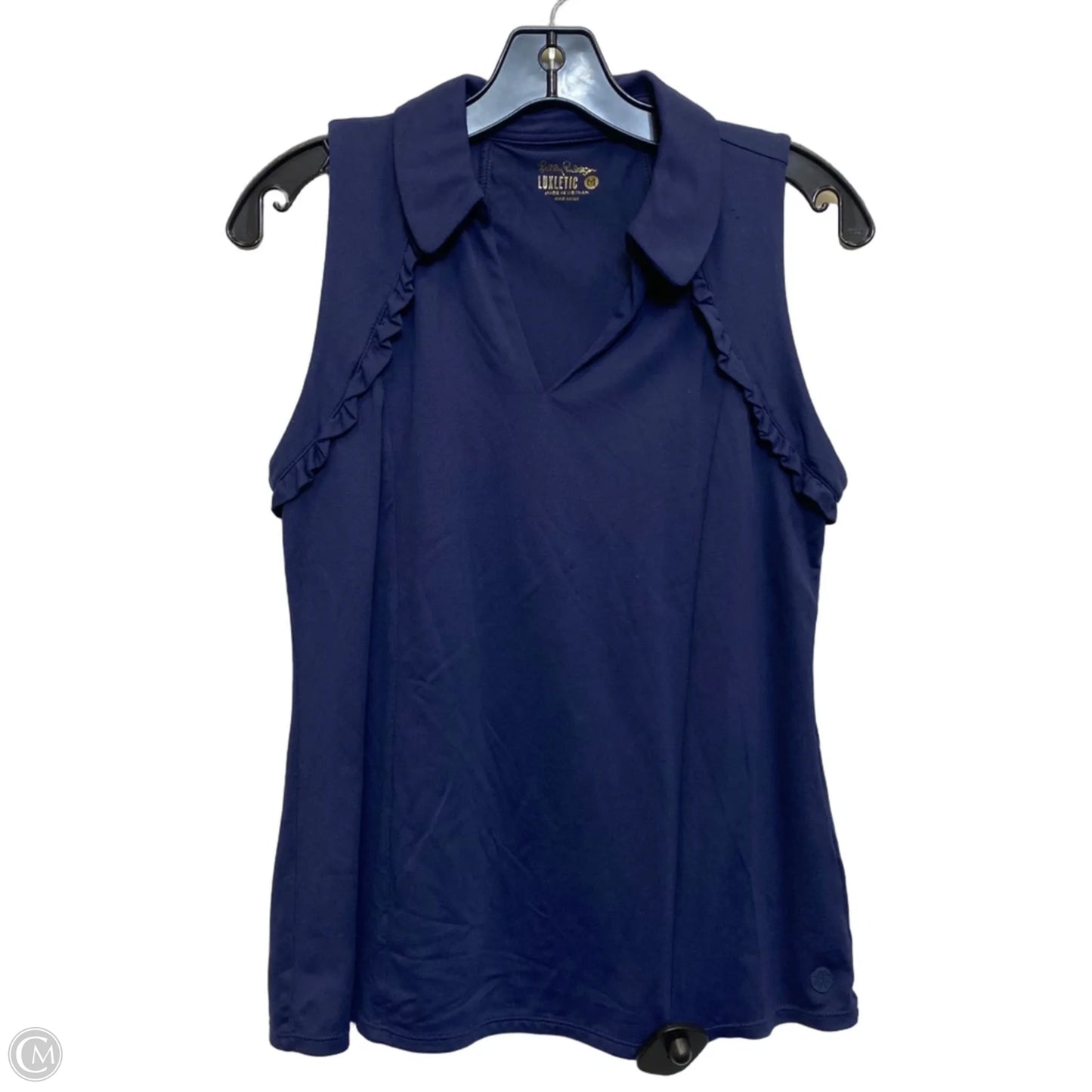 Top Sleeveless Designer By Lilly Pulitzer In Navy, Size: M