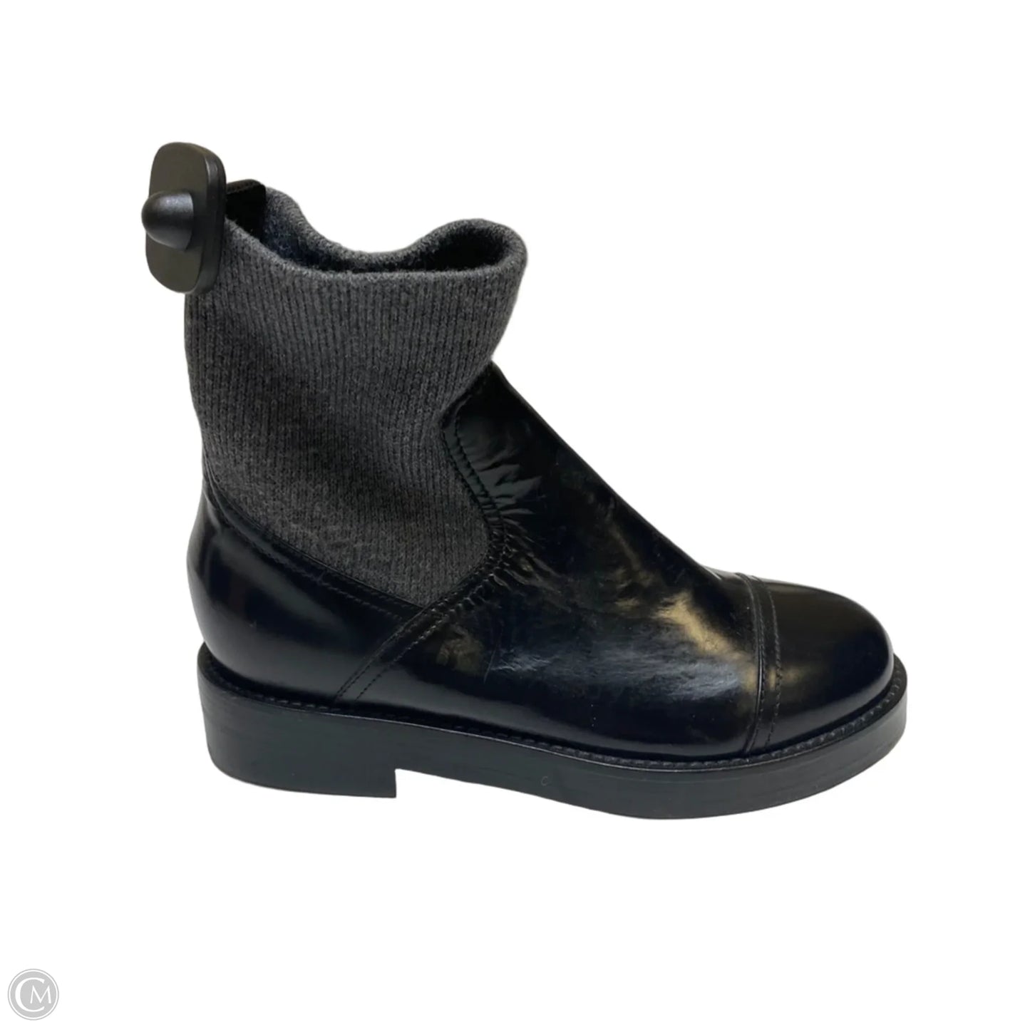Boots Ankle Flats By J. Crew In Black & Grey, Size: 7