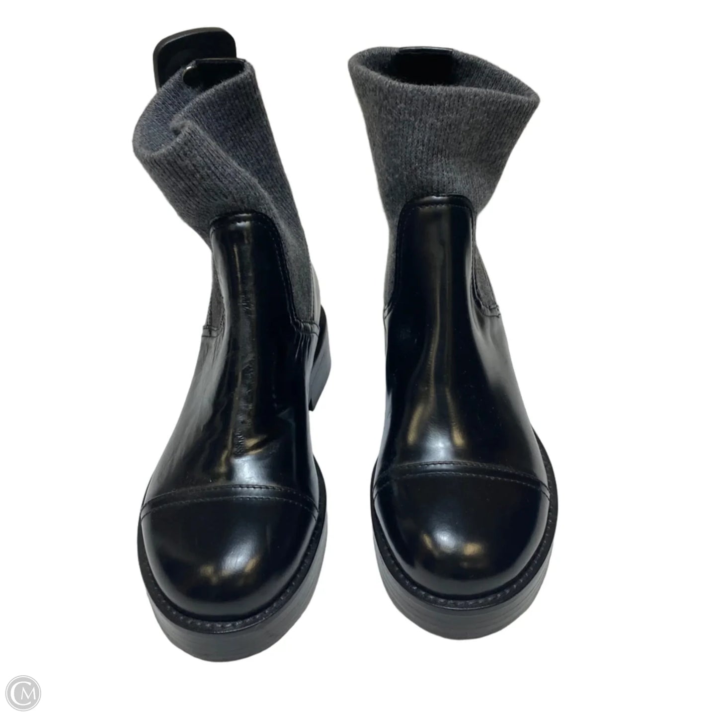Boots Ankle Flats By J. Crew In Black & Grey, Size: 7