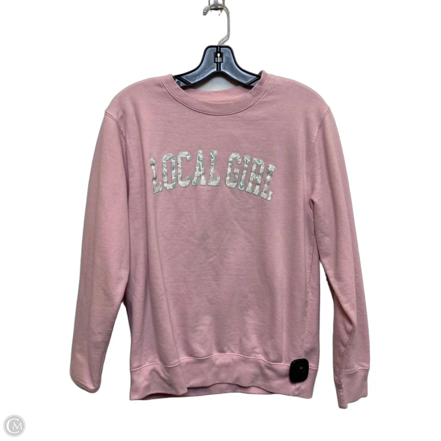 Sweatshirt Crewneck By Just Hoods In Pink, Size: S