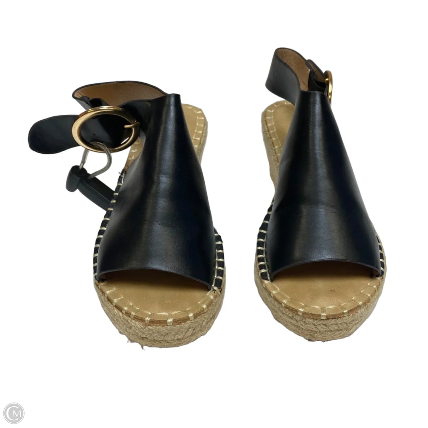 Sandals Heels Wedge By Catherine Malandrino In Black, Size: 6.5