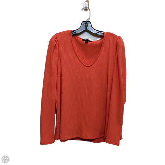Top Long Sleeve By International Concepts In Orange, Size: 1x