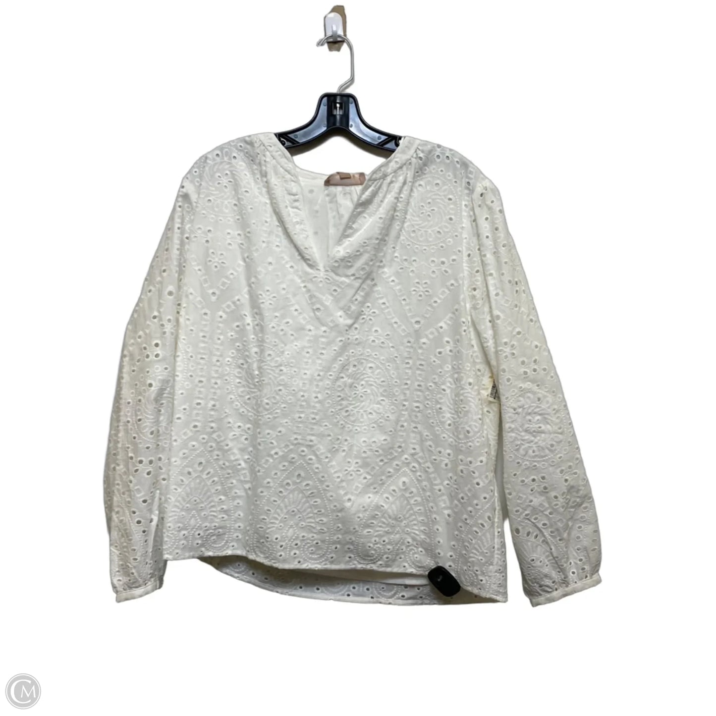 Top Long Sleeve By Philosophy In Cream, Size: Xl