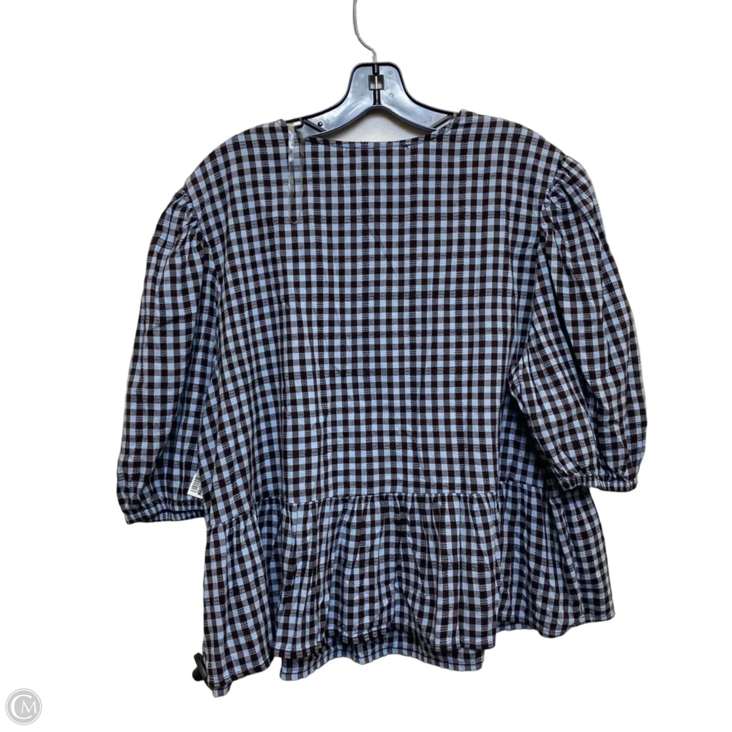 Top Short Sleeve By Time And Tru In Blue & Brown, Size: Xxl