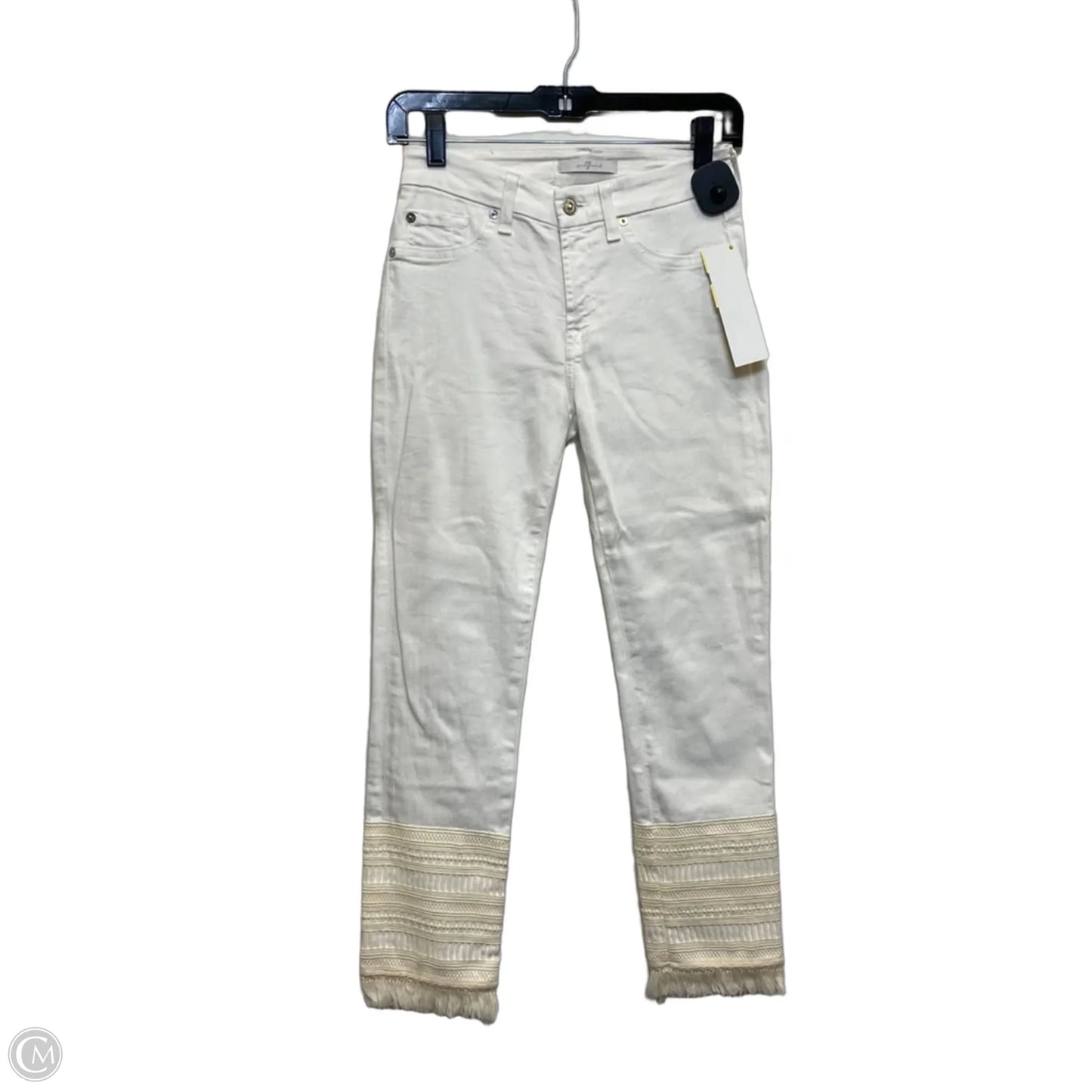 Jeans Designer By 7 For All Mankind In White Denim, Size: 0