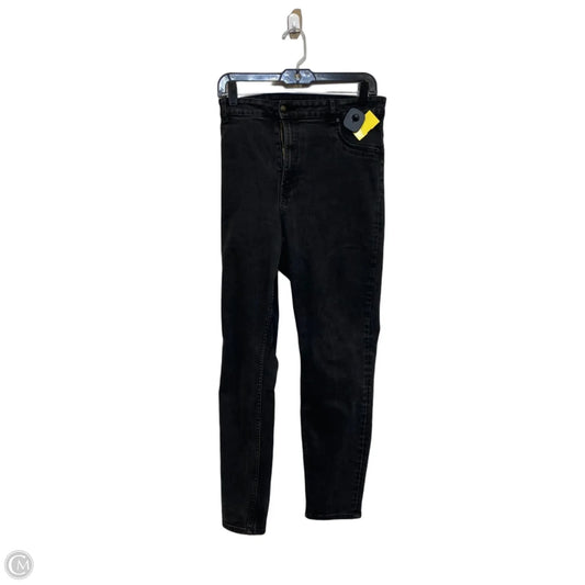Jeans Skinny By H&m In Black Denim, Size: 18
