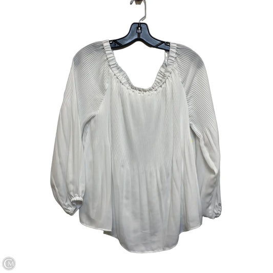 Top Long Sleeve By Michael By Michael Kors In White, Size: M