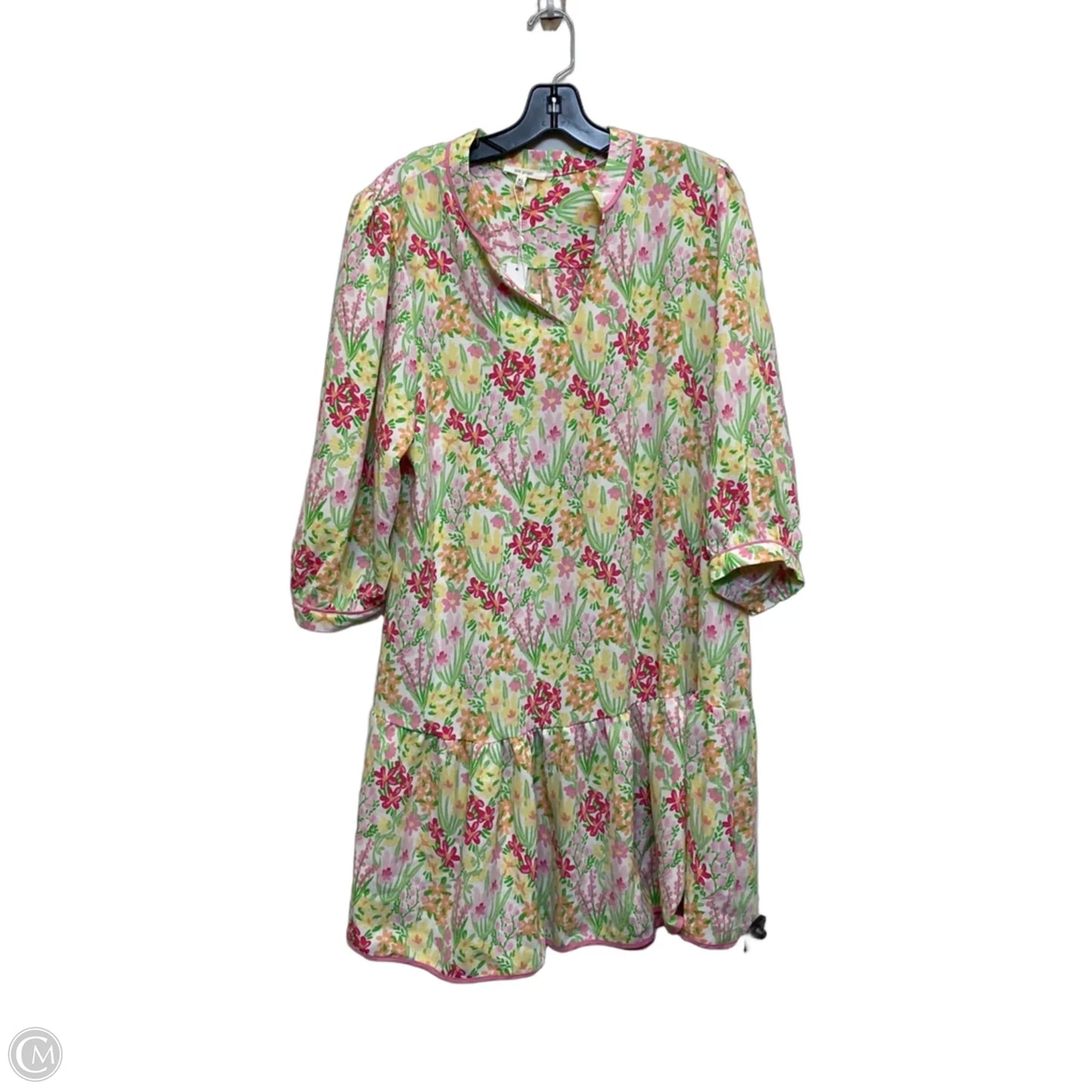 Dress Casual Short By Pine Proper In Green & Pink, Size: Xl