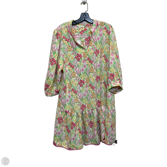 Dress Casual Short By Pine Proper In Green & Pink, Size: Xl