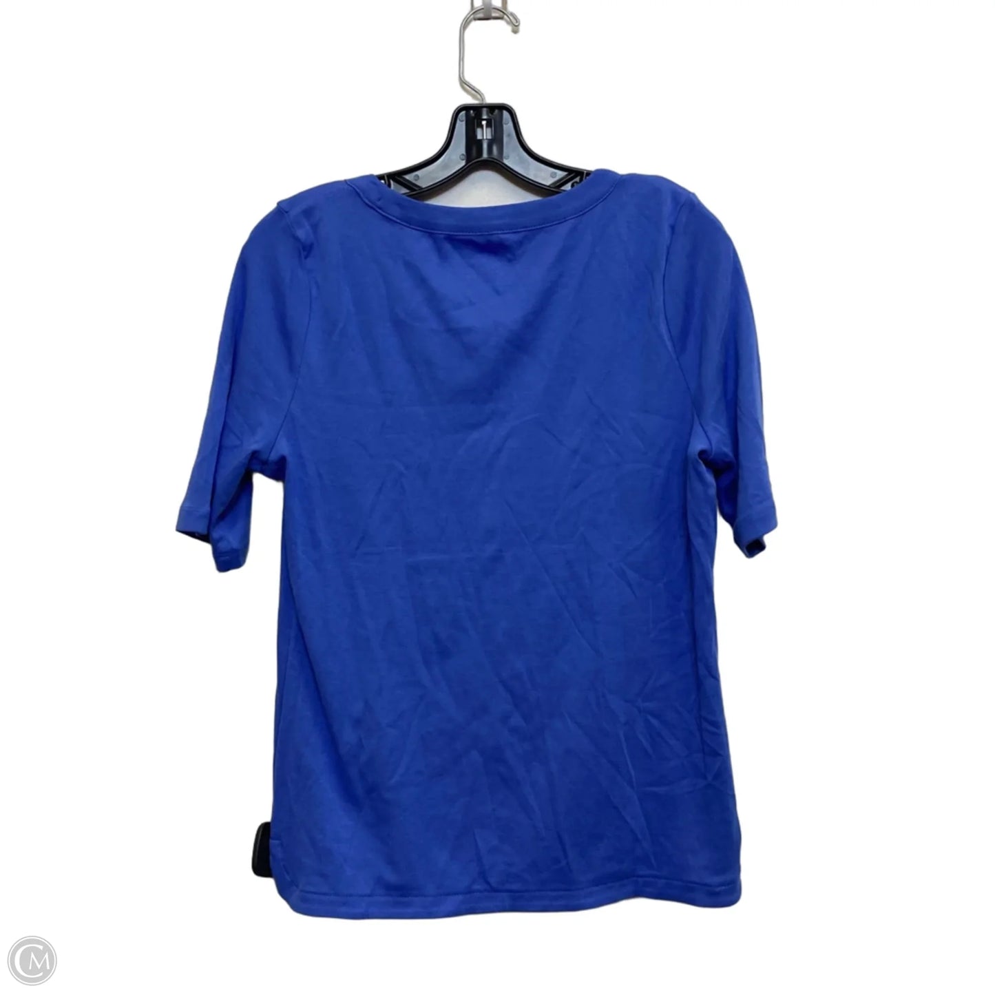 Top Short Sleeve Basic By Talbots In Blue, Size: L