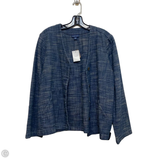 Sweater Cardigan By Pure Jill In Navy, Size: M