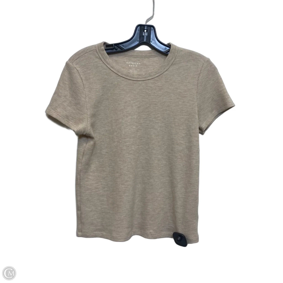 Top Short Sleeve Basic By American Eagle In Tan, Size: L