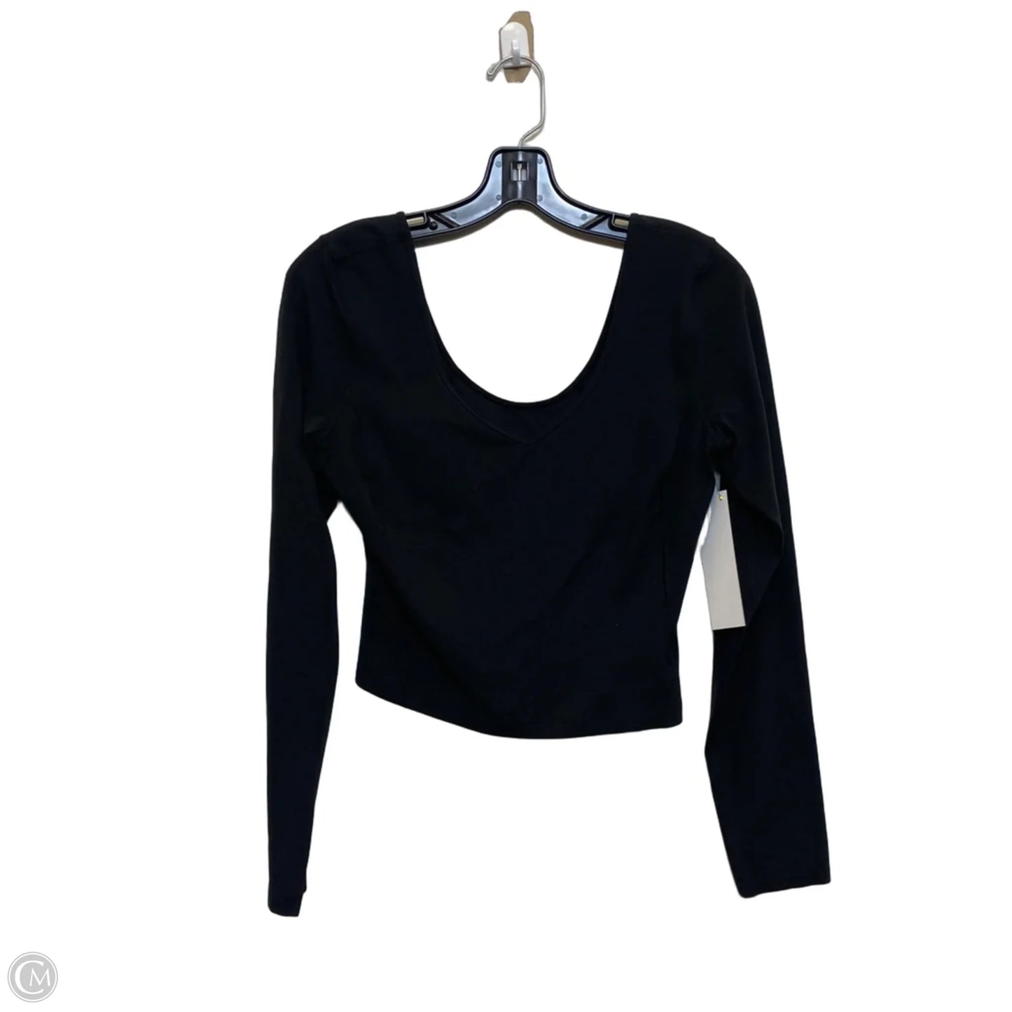 Athletic Top Long Sleeve Crewneck Designer By Lululemon In Black, Size: M