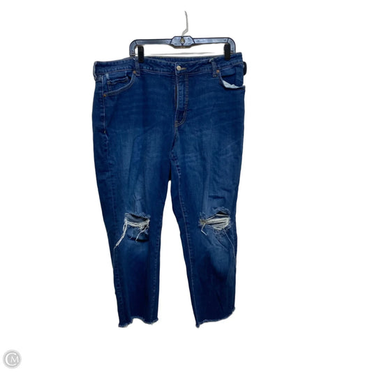 Jeans Straight By Old Navy In Blue Denim, Size: 20