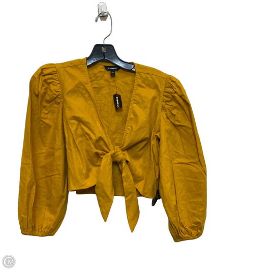 Top 3/4 Sleeve By Express In Yellow, Size: M