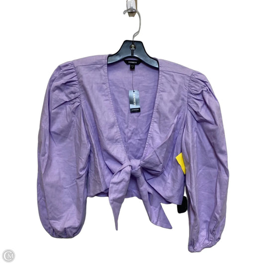 Top 3/4 Sleeve By Express In Purple, Size: M