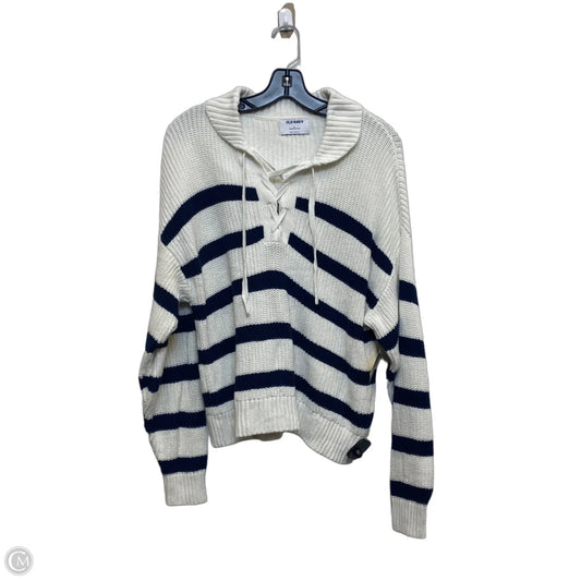 Sweater By Old Navy In Blue & White, Size: M