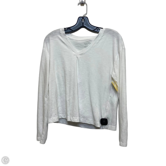 Top Long Sleeve Basic By Time And Tru In White, Size: Xs