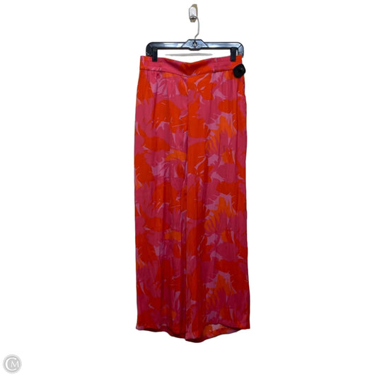 Pants Wide Leg By Maison Damelie In Orange & Pink, Size: M