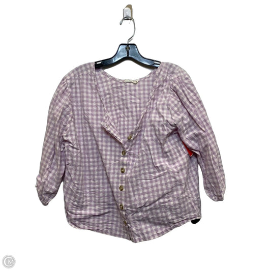 Top 3/4 Sleeve By Little Cottonwood In Purple, Size: Xxl