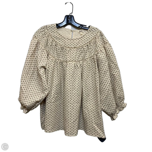Top 3/4 Sleeve By Dahl In Cream, Size: Xxl