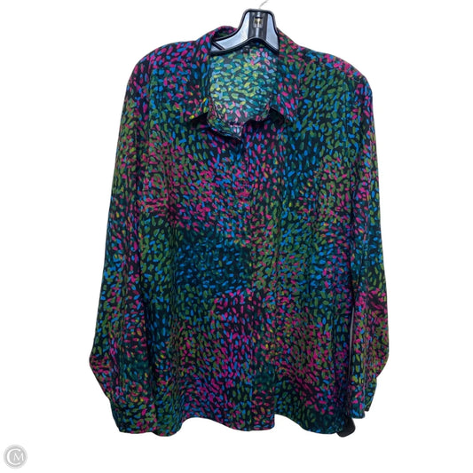 Top Long Sleeve By Express In Multi-colored, Size: Xl