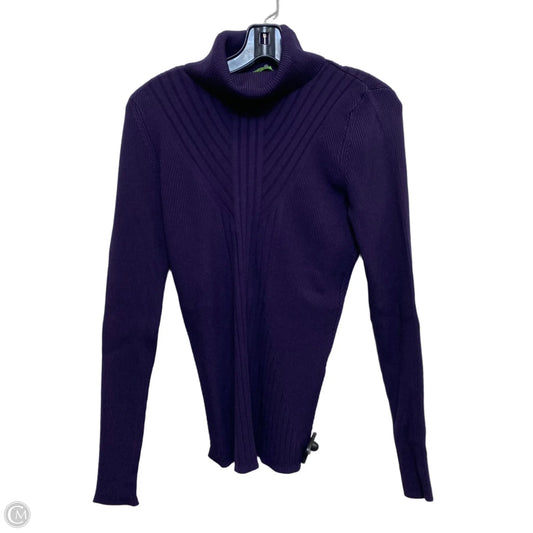 Top Long Sleeve By White House Black Market In Purple, Size: L