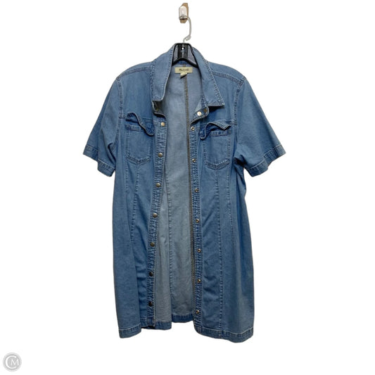Dress Casual Short By Madewell In Blue Denim, Size: L
