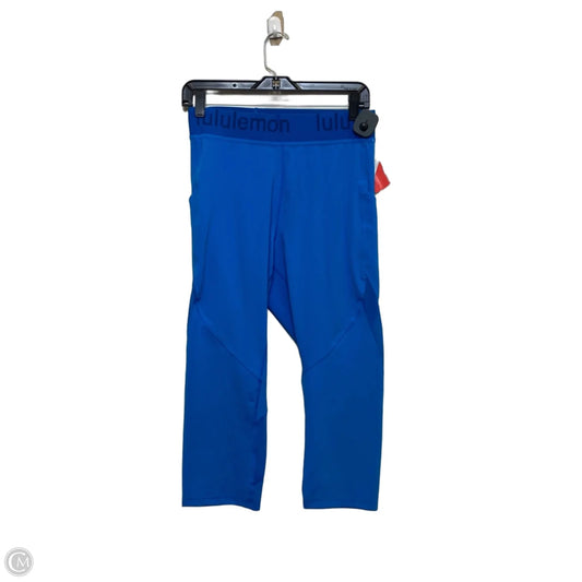 Athletic Leggings Capris Designer By Lululemon In Blue, Size: L