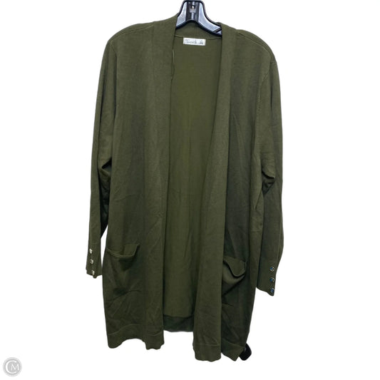 Cardigan By 89th And Madison In Green, Size: 2x