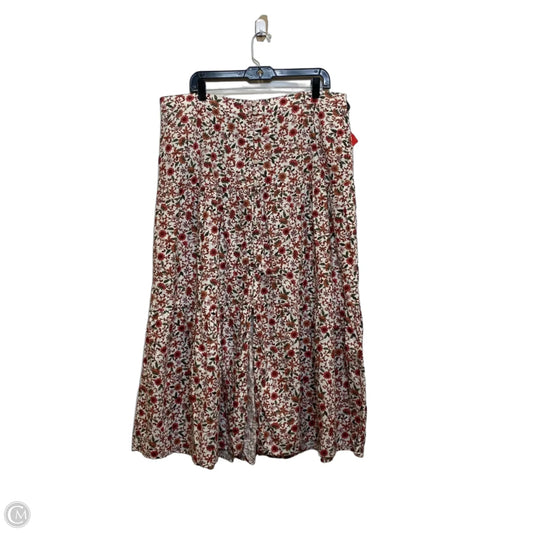 Skirt Midi By Old Navy In Floral Print, Size: Xl