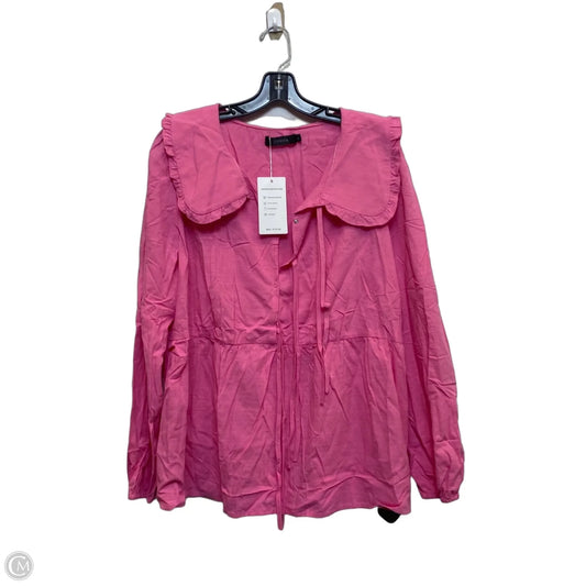 Top Long Sleeve By Zesica In Pink, Size: Xl