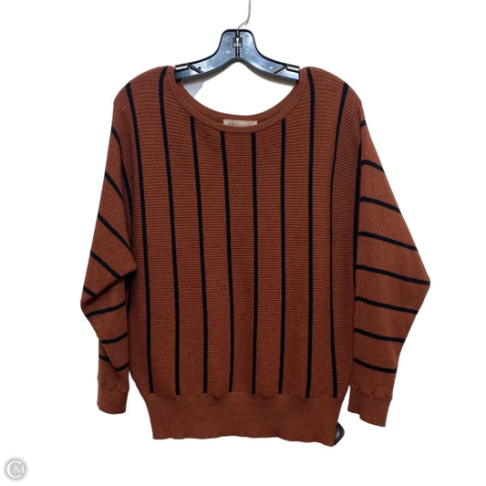 Top Long Sleeve By Philosophy In Brown, Size: S