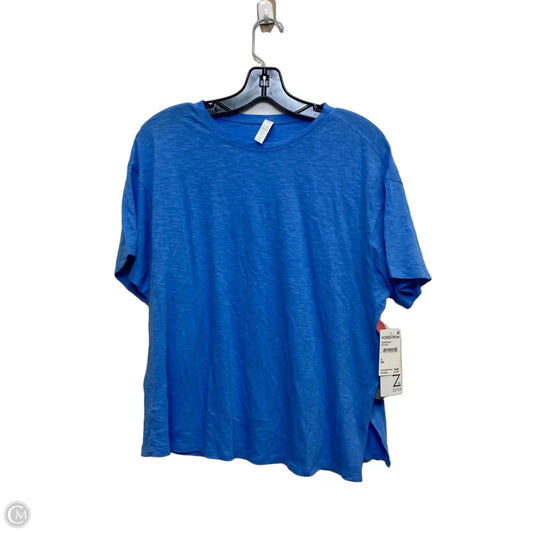 Athletic Top Short Sleeve By Zella In Blue, Size: S
