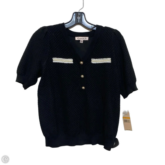 Top Short Sleeve By Nanette By Nanette Lepore In Black, Size: S
