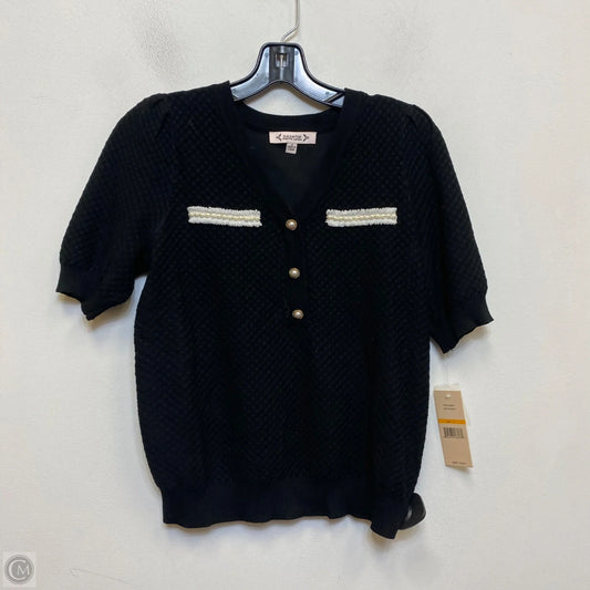 Top Short Sleeve By Nanette By Nanette Lepore In Black, Size: S