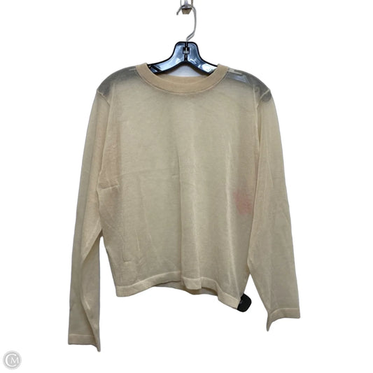 Top Long Sleeve By Future Collective In Tan, Size: M