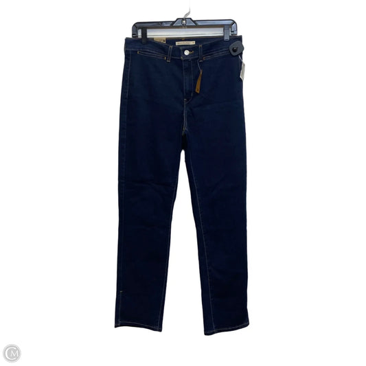 Jeans Straight By Levis In Blue Denim, Size: 10