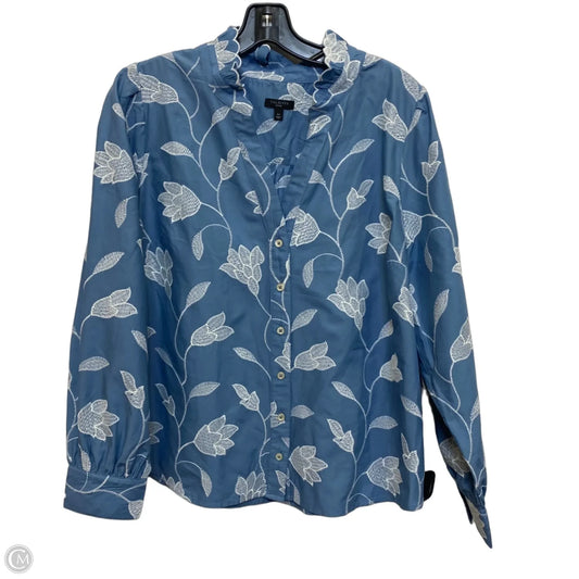 Top Long Sleeve By Talbots In Blue, Size: Lp