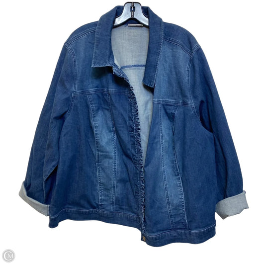 Jacket Denim By Belle By Kim Gravel In Blue Denim, Size: 3x
