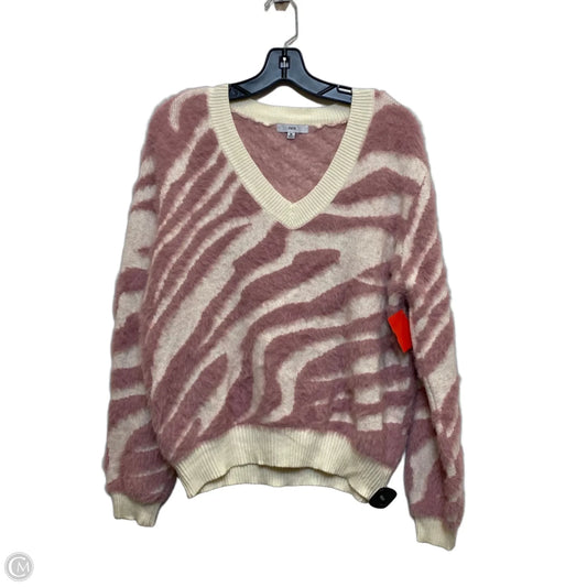 Sweater By Fate In Cream & Pink, Size: M