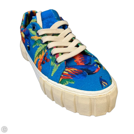 Shoes Designer By Farm Rio In Blue, Size: 8