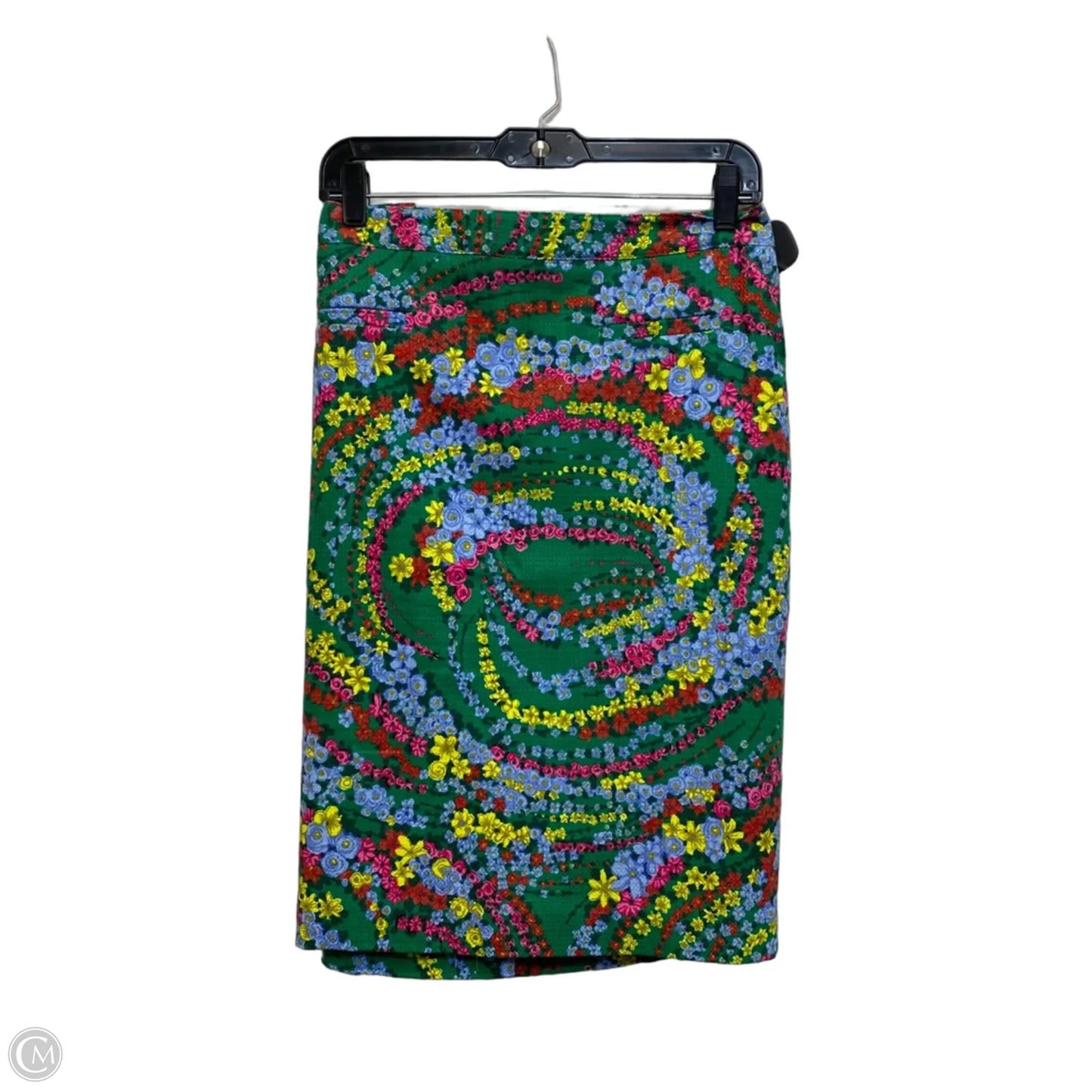 Skirt Midi By Talbots In Green & Pink, Size: L