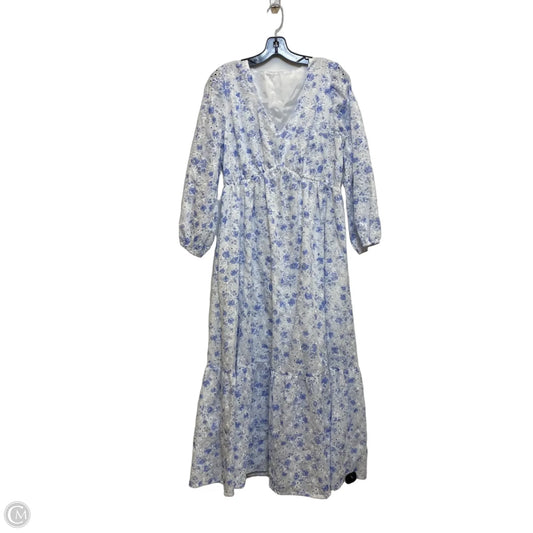 Dress Casual Maxi By Shein In Blue & White, Size: Xl